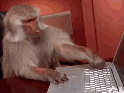 spike-monkey-typing
