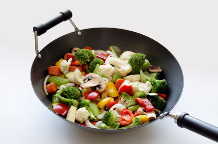 veggies in wok I